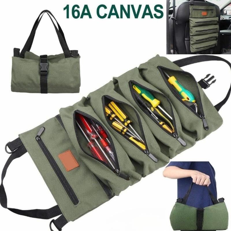Heavy-duty Roll-up Tool Bag – Oxford Fabric Multi-tool Organizer All-in-one Gara
