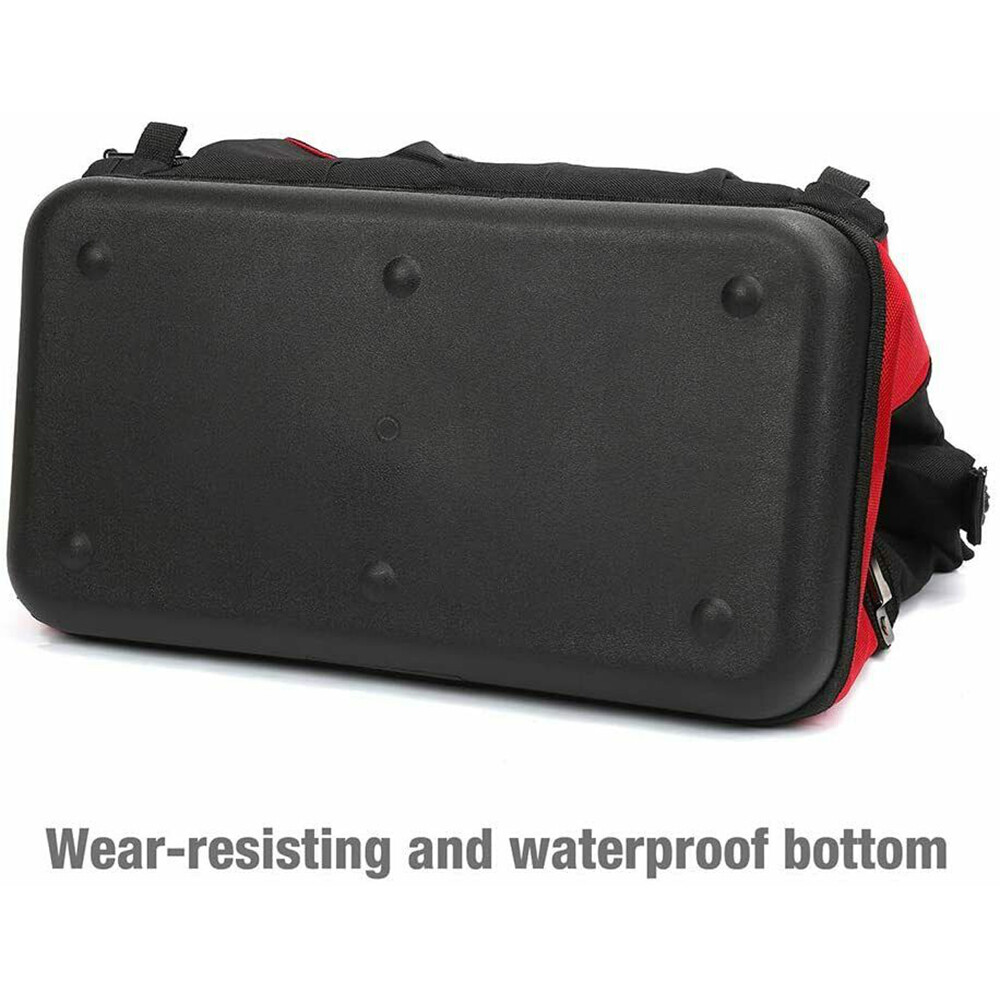 WORKPRO 16″ Wide Mouth Heavy Duty Tool Bag Tool Tote Storage 40Pocket Zipper Bag