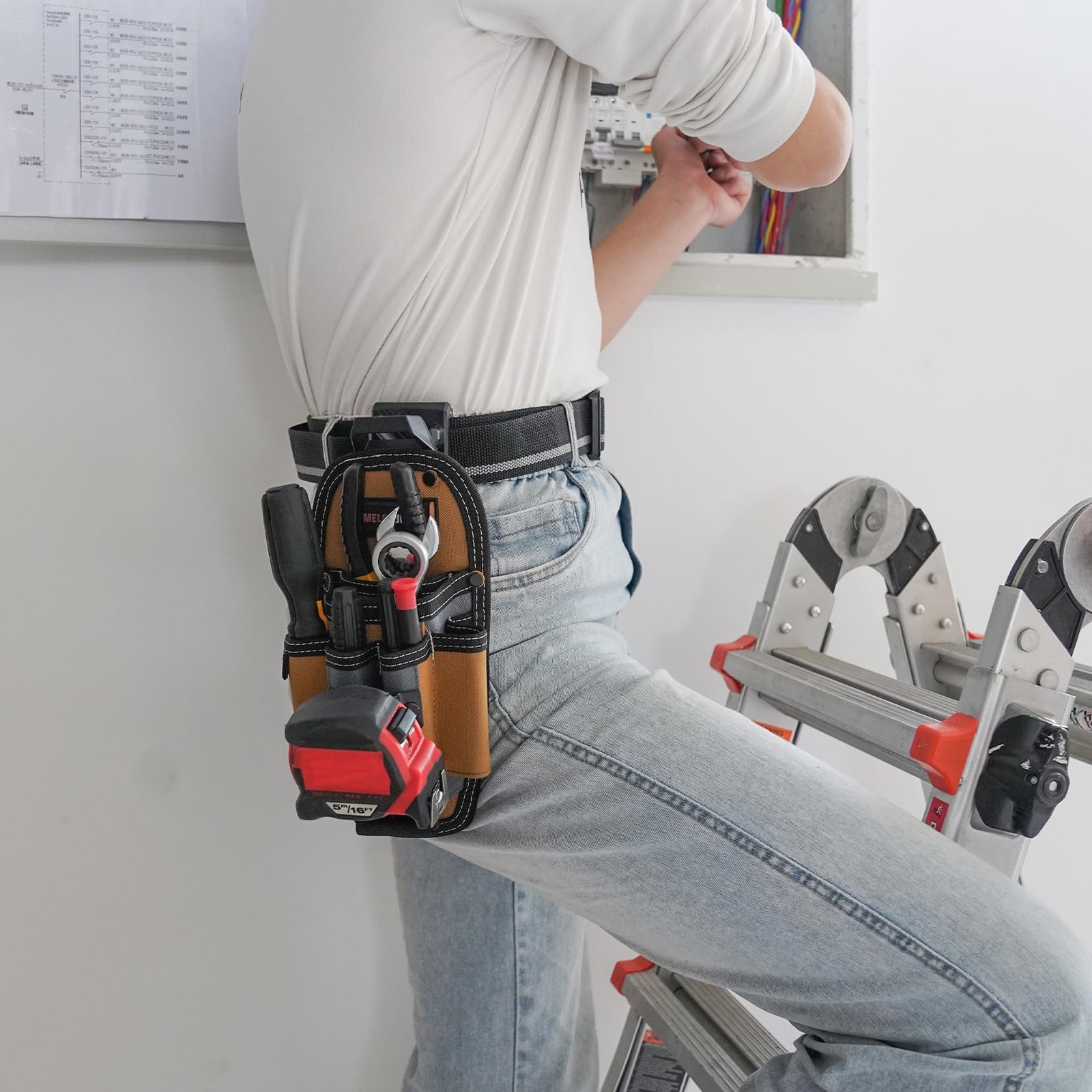 Melotough 7-Pocket Technician Pouch-Small Tool Belt Pouch Belt Clipclip On