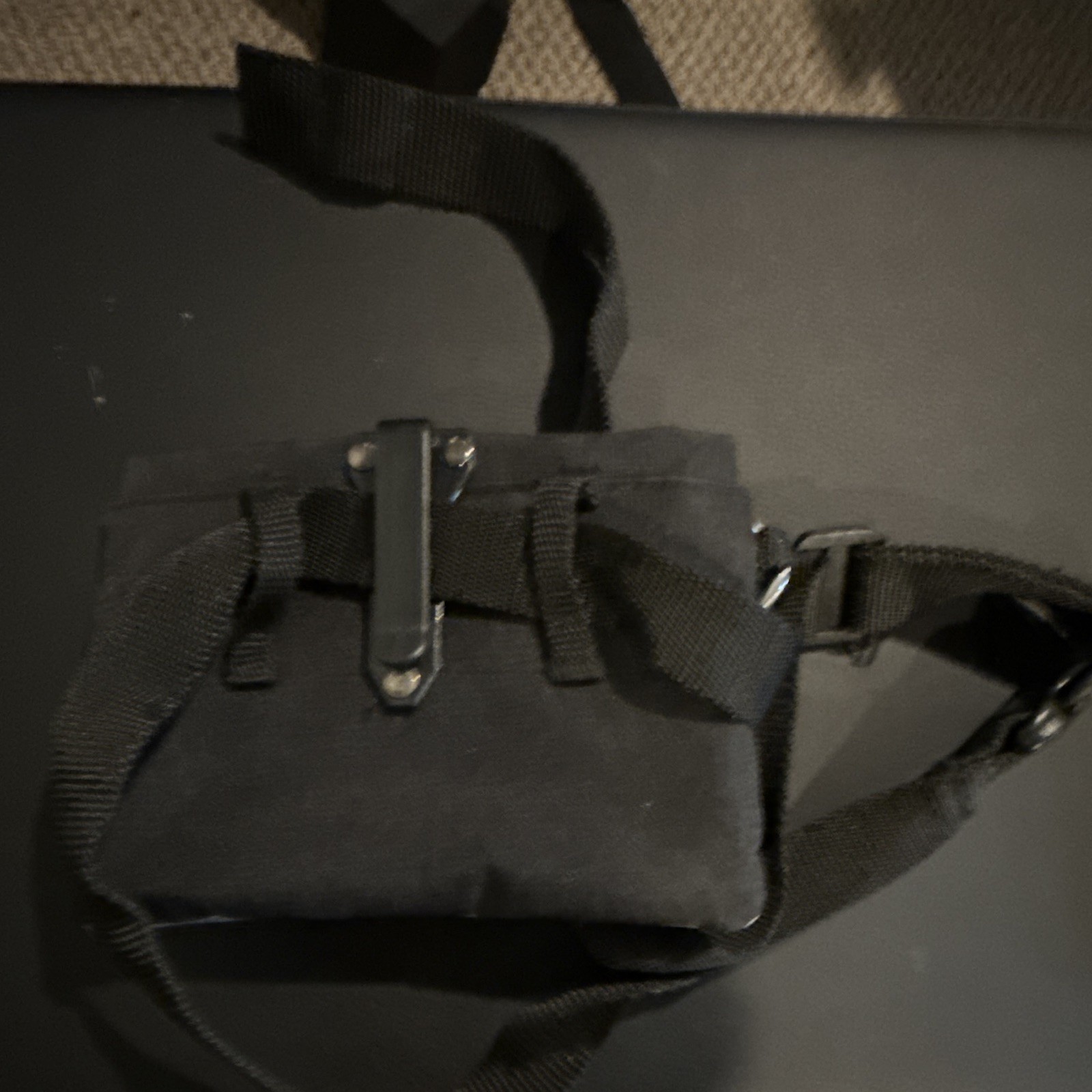 Petzl Tool Pouch Black/Gray w/ Carabiner Clip, 1 Item