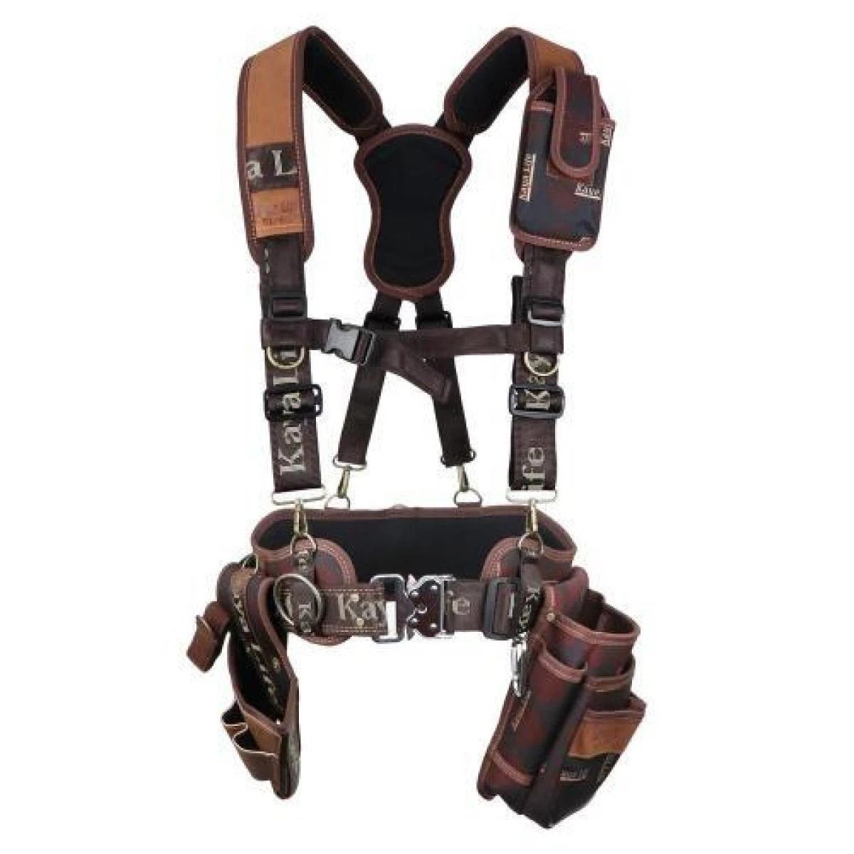 KAYALIFE KL-600 Work Tool Belt Set Suspenders Drill Pouch Holder
