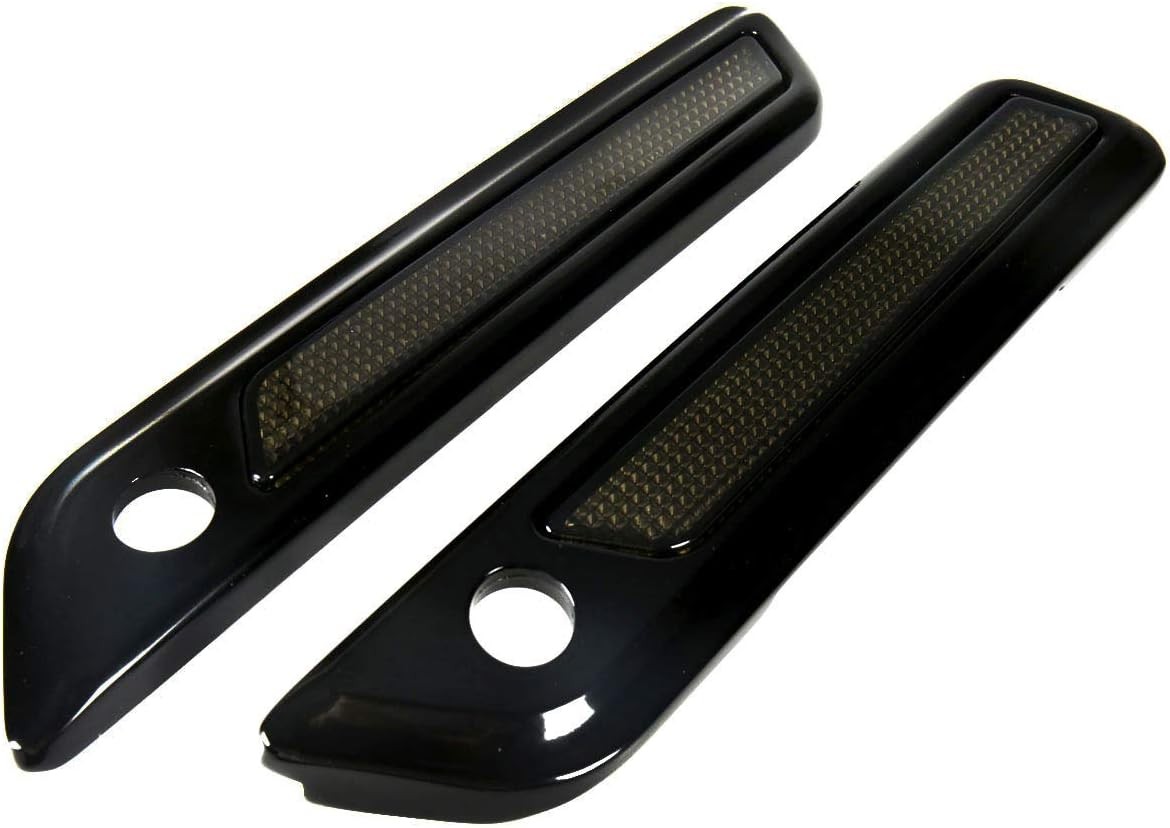 Saddlebag Outer Lid Hinge Latch Covers for Harley Touring Black