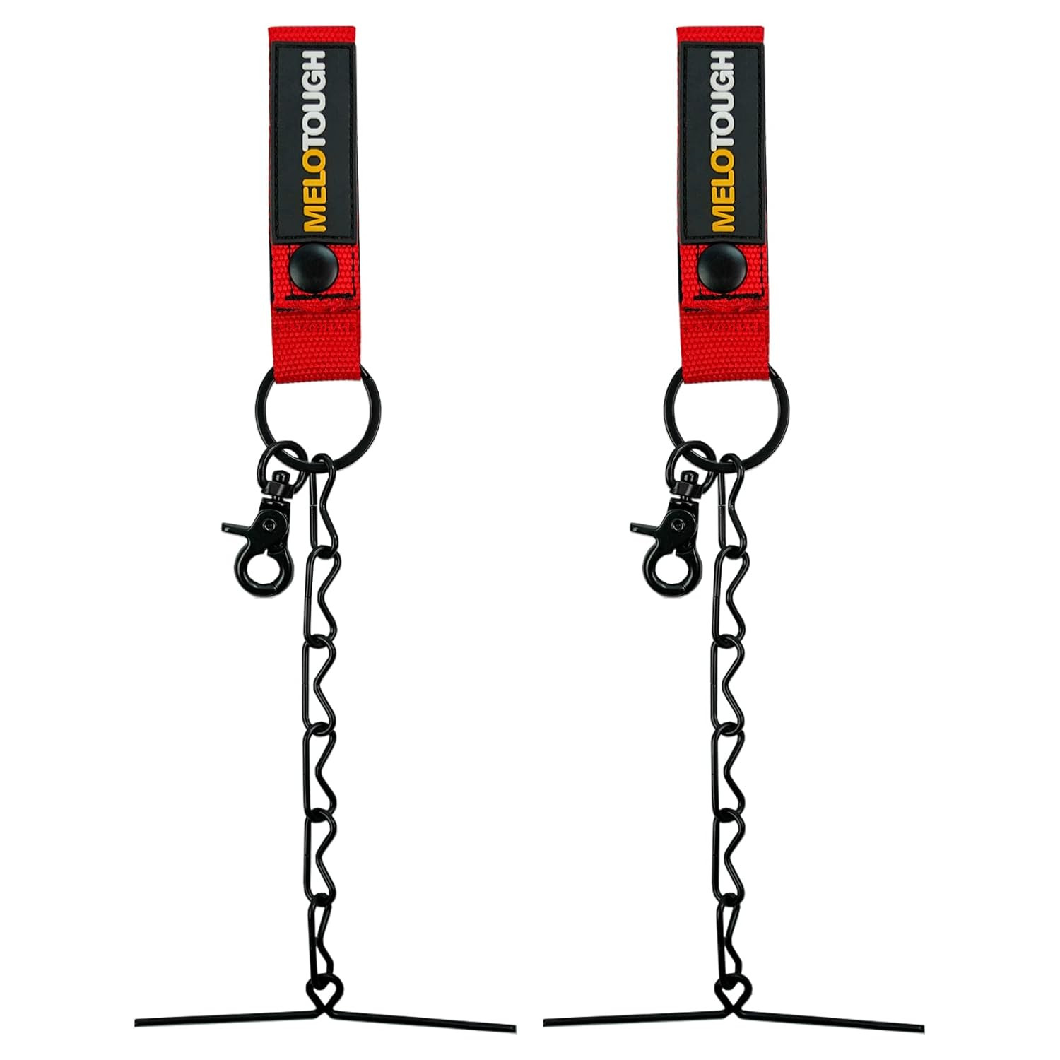 2-Pack Tool Belt Tape Holder with Keyring and Snap Hook for Electricians