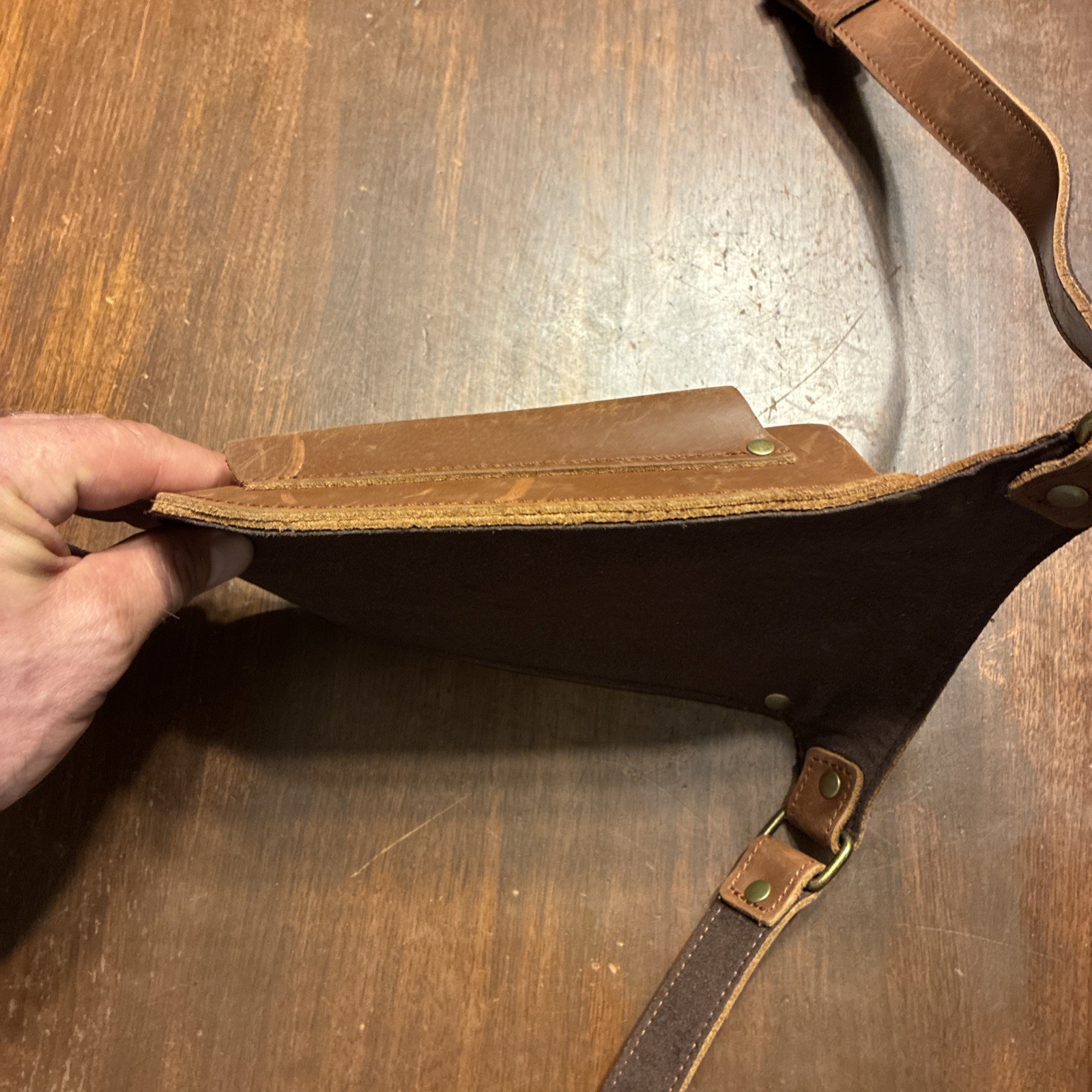 TOURBON Leather Gardening Belt Pouch Florist Organizer Waist Bag Tools Holster