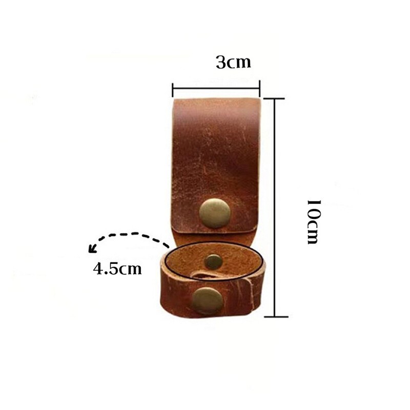 10*3cm Keeper Gloves Rope Holder Camping Tool Accessories Brown Leather Buckle