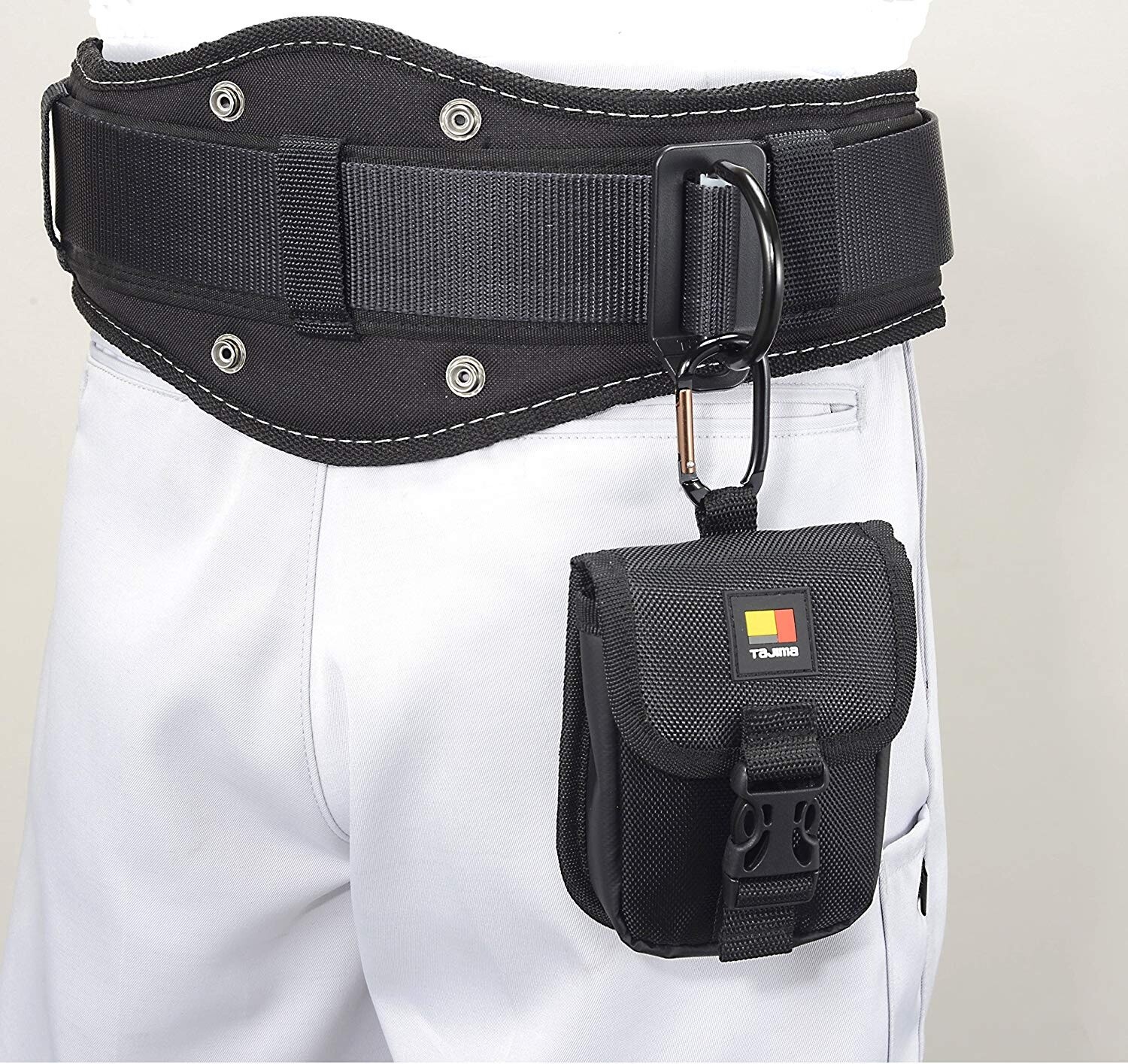 TAJIMA PARTS CASE FOR CHEST BELT WITH KARABINER TYPE (110x90x135mm) SFPCN-CB1