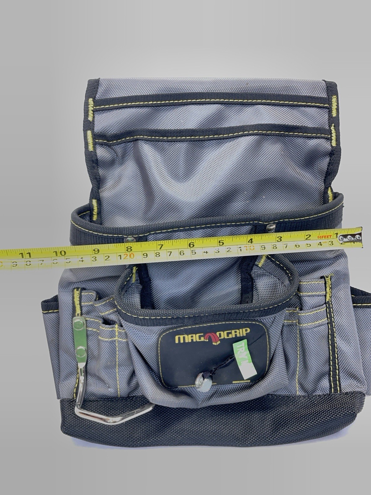 Tool Pouch MagnoGrip MAG Tools 11 In. 10-Pocket Platinum Magnetic Tape Holder