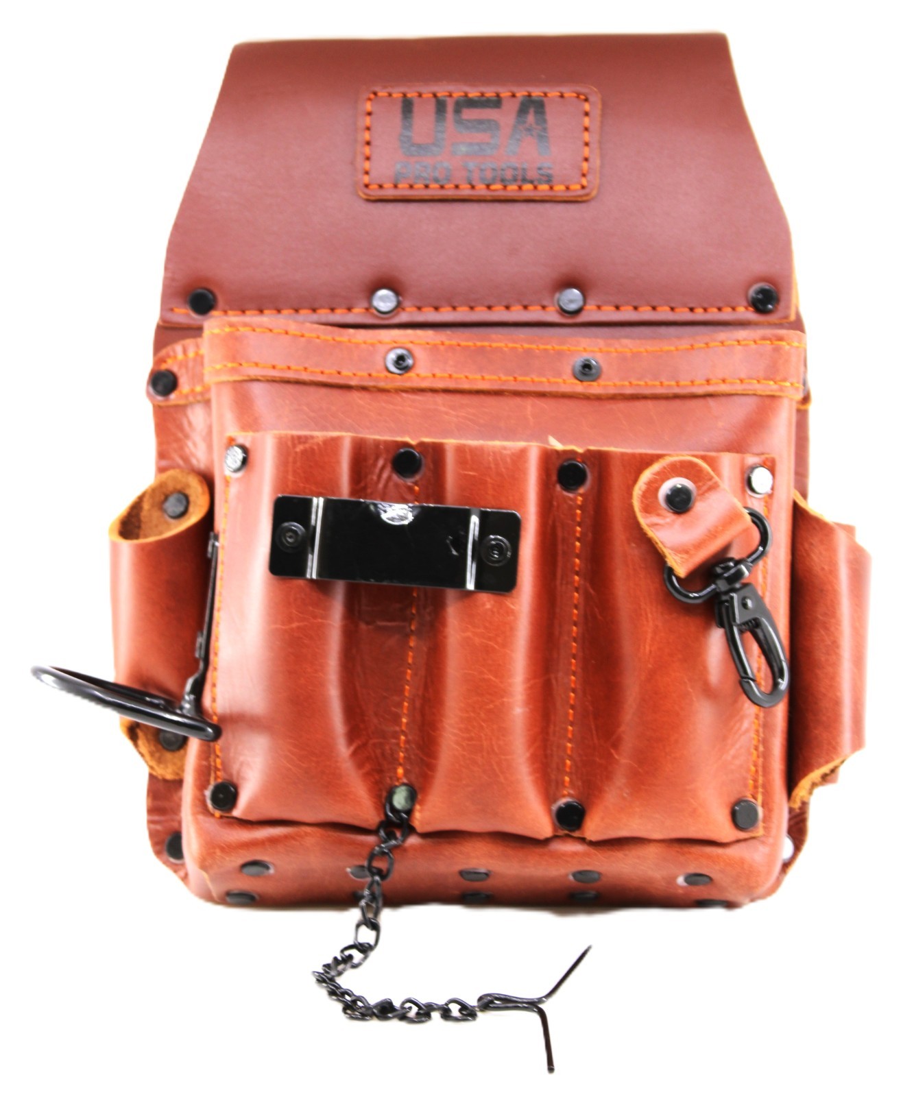 USA PRO TOOLS Top Grain Leather Electrician Tool Pouch & Belt