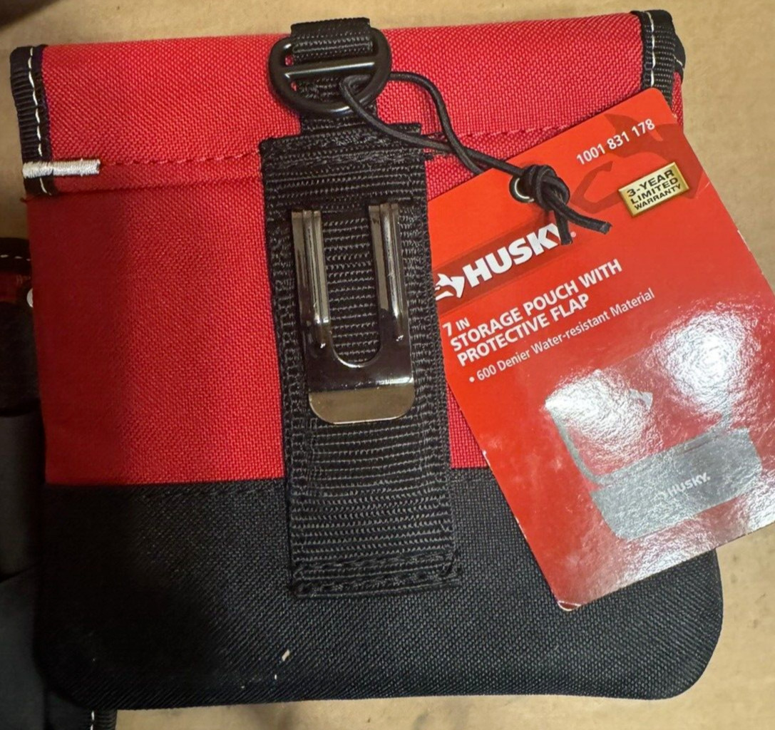 Husky 12 In. and 15 In. Tool Bag Combo NEW + 2 Bonus Tool Pouches