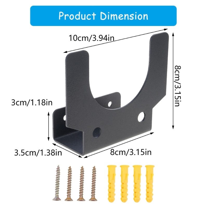Sturdy Metal Wall Organizers Bracket for Angle Grinder Tool Storage and Hanging