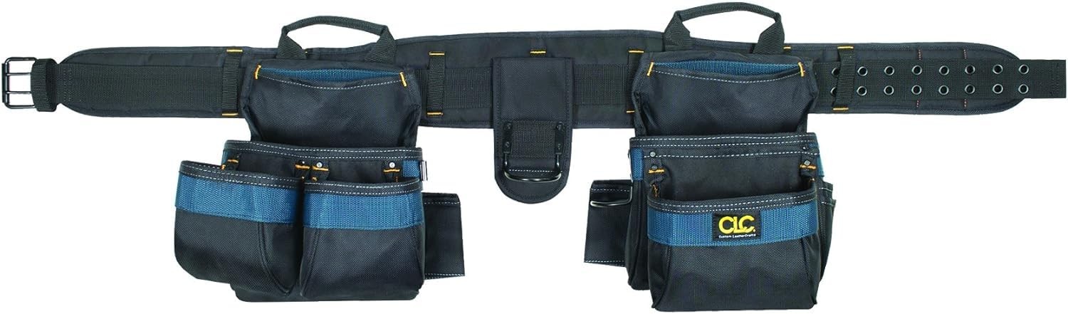 CLC Custom Leathercraft 2605 Carpenter’s Ballistic Combo, 20 Pocket, 4 Piece,Bla