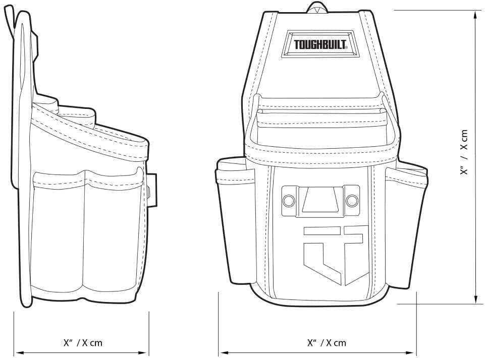 TOUGHBUILT TB-CT-36-M7 Technician 7-Pocket Pouch Electrician Tool Utility Bag