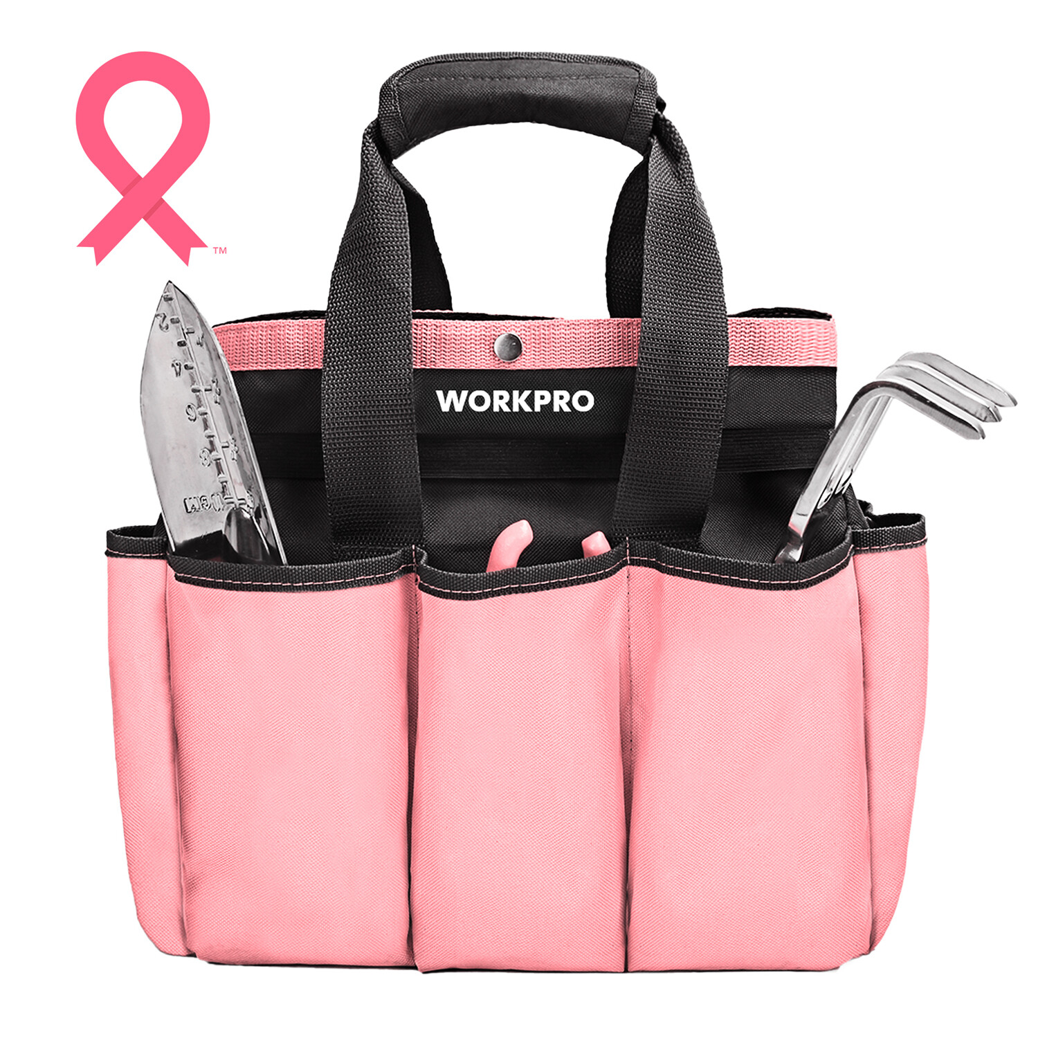 WORKPRO Garden Bag Garden Tool Tote Storage Bag w/ 8 Pockets Home Tool Organizer