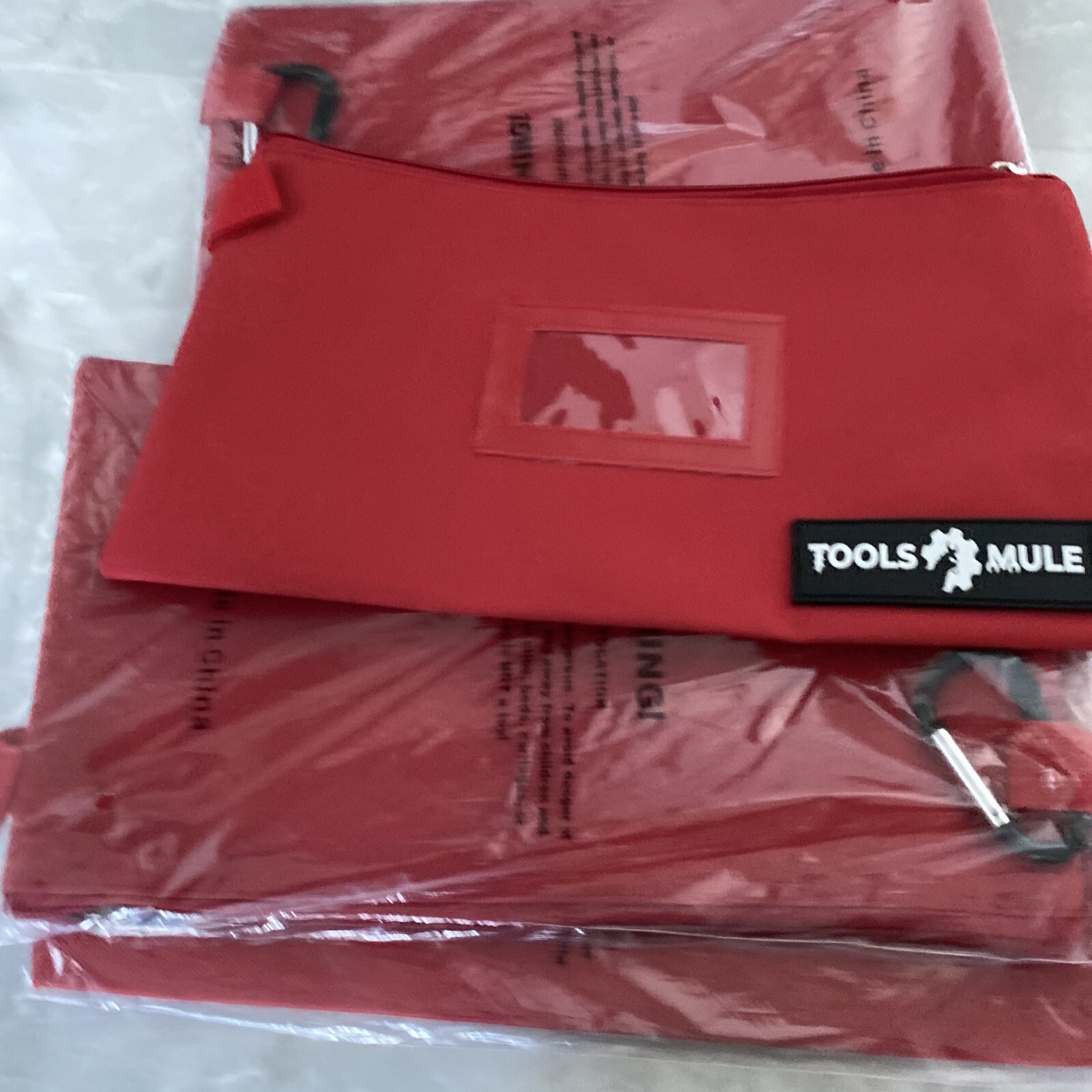 Tool Pouch – W -Zipper Pack of 4 Heavy Duty Multi Purpose Small Tools Etc