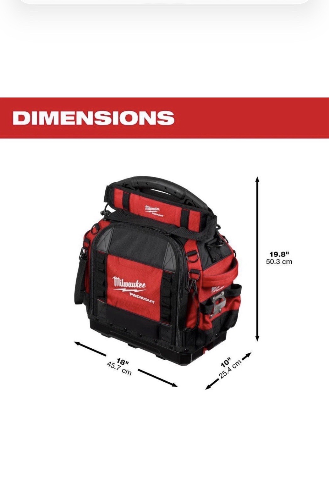 Milwaukee 48-22-8316 PACKOUT 15″ Structured Tool Bag