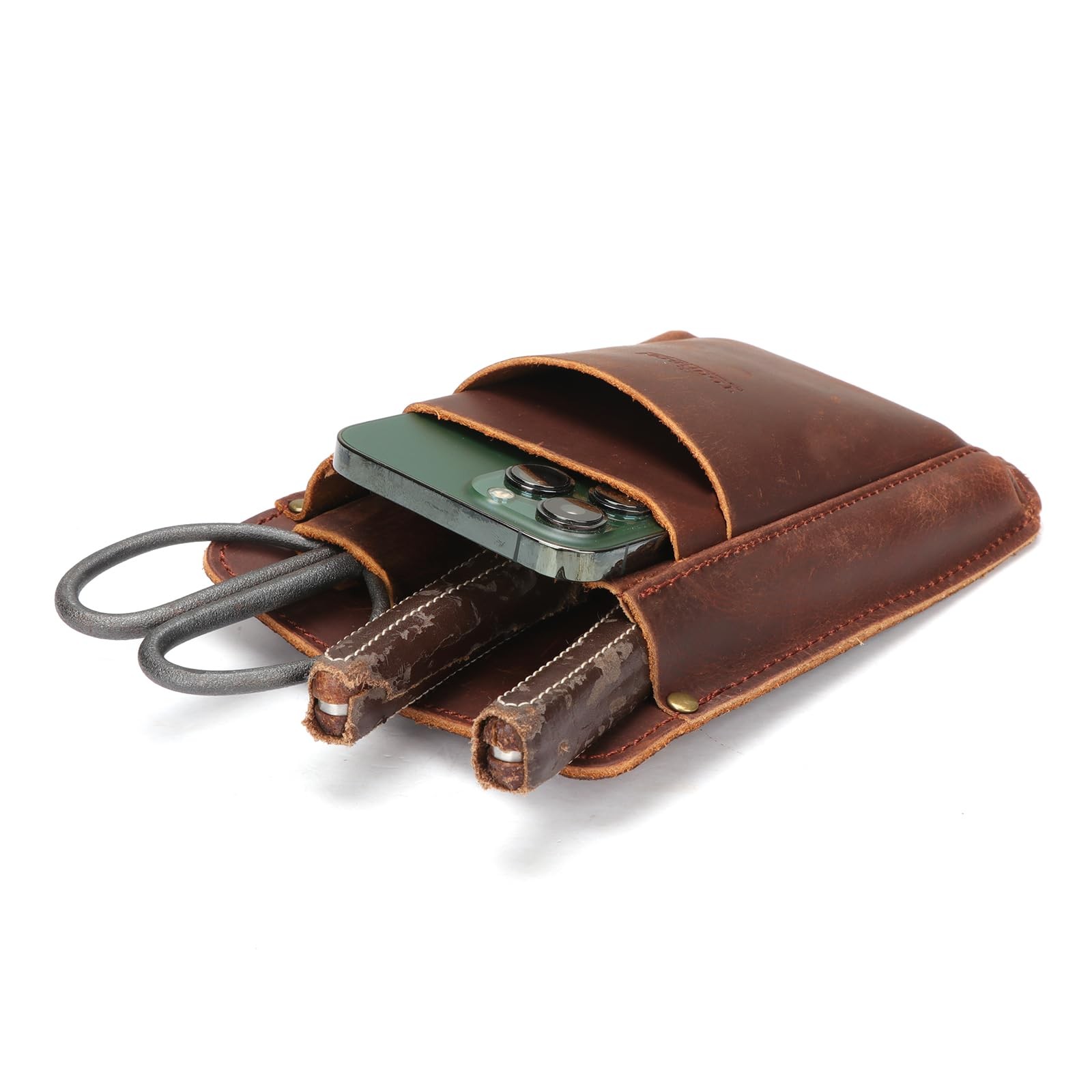 Tourbon Leather Florist Tool Waist Pouch Belt Garden Shoulder Crossbody Tools…