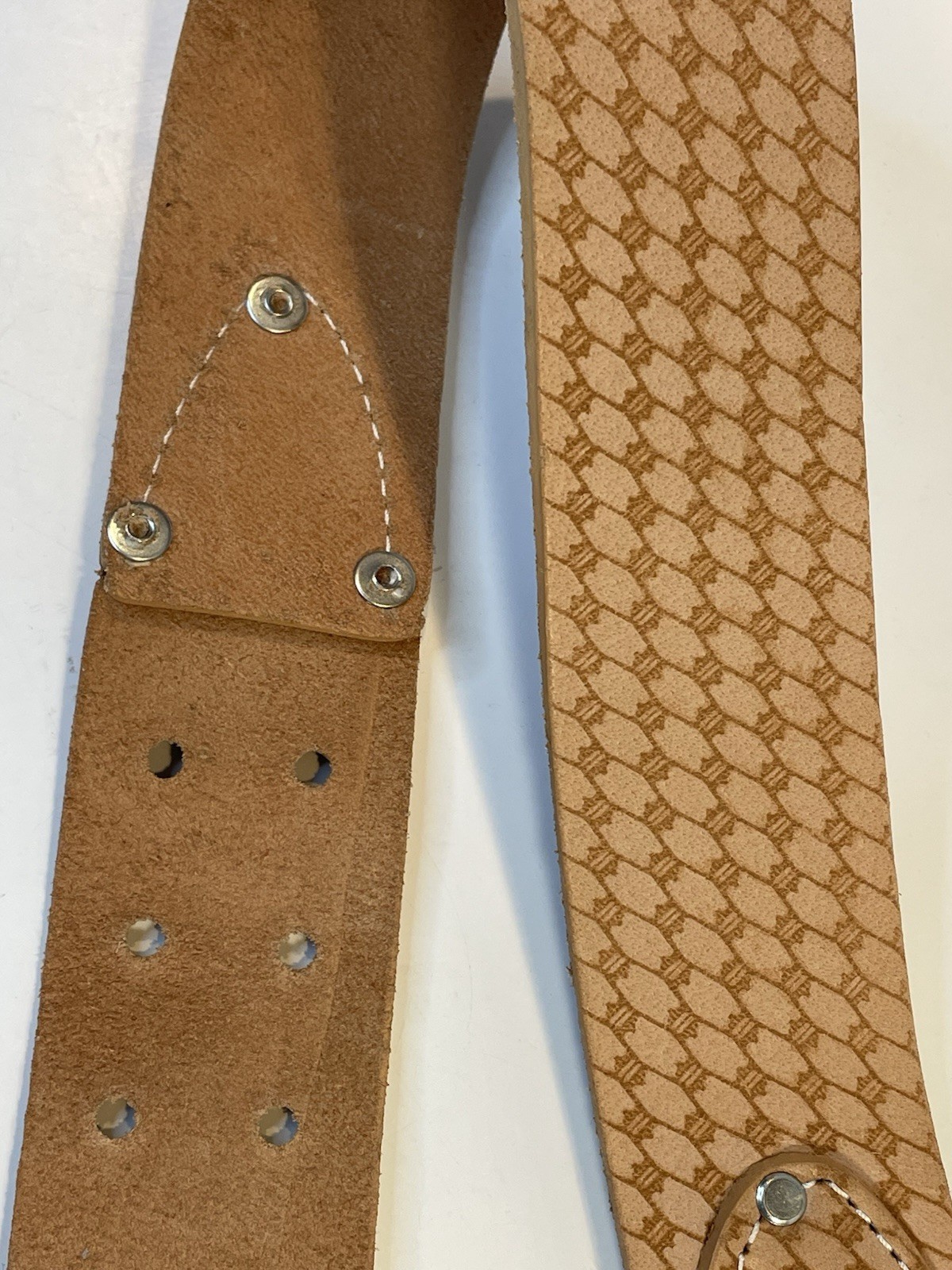 McGuire-Nicholas Tool Belt 2″ Leather Pro Work Belt in Saddle Raw Cow Hide 28-46