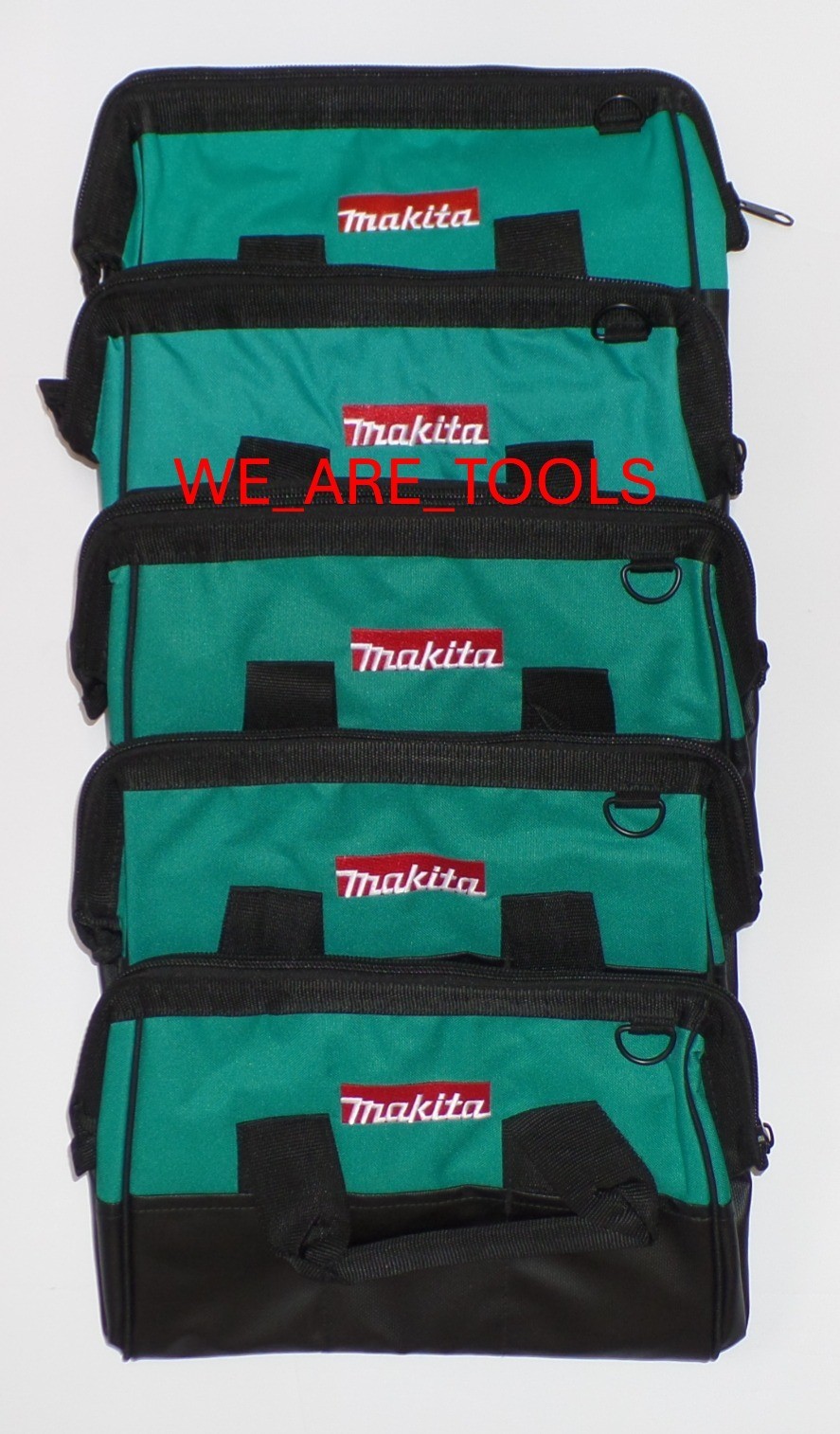 5) Makita 14″x 9″ x 11 Tool Bags/Case 8 Pockets Fr 18V Drill, Saw 18 Volt Strap