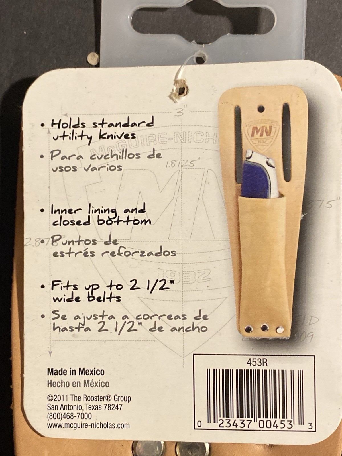 McGuire-Nicholas Utility Knife Sheath and Open End Plier Holder