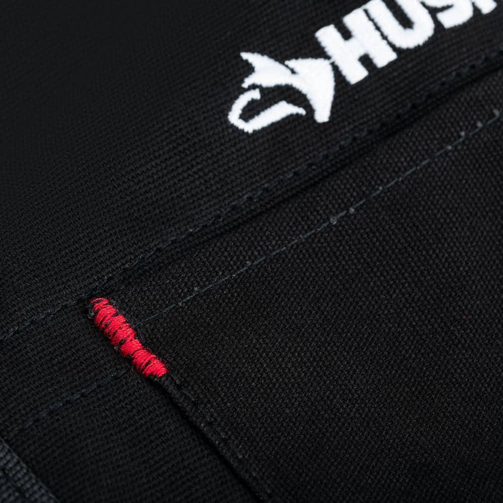 Canvas Work Apron 23 in. 16-Pocket Black Canvas Bib Tool Storage Organization