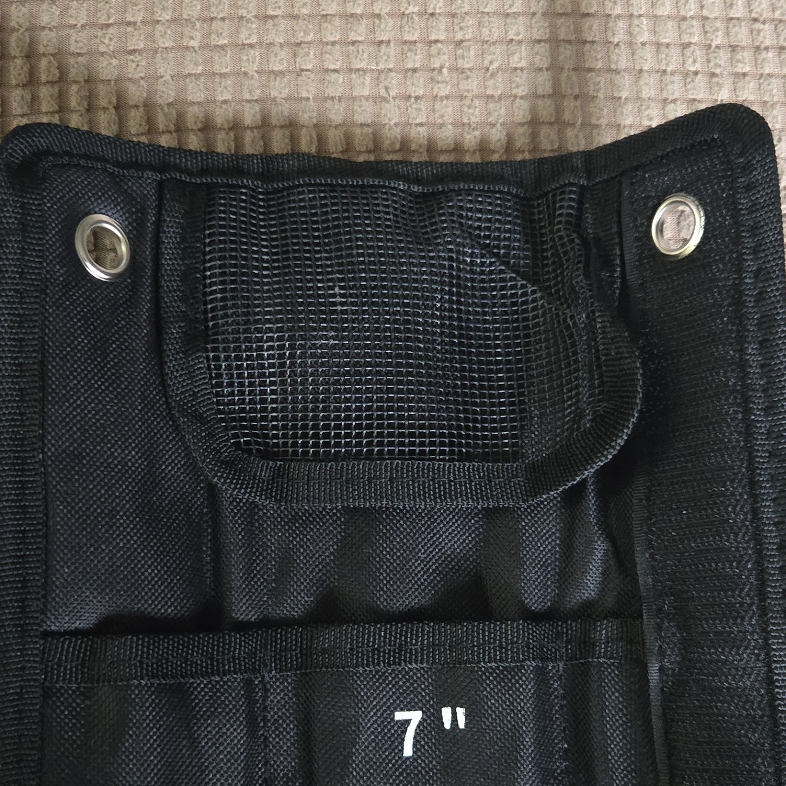 toolant Black Fabric Tool Pouch with Multiple Pockets and Grommets