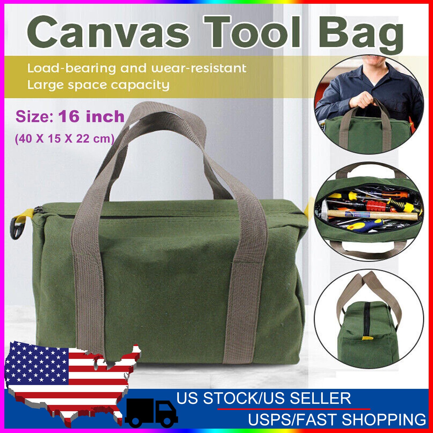 Tool Top Bags Bag Duffel Electrician Storage Bag Canvas Portable Waterproof