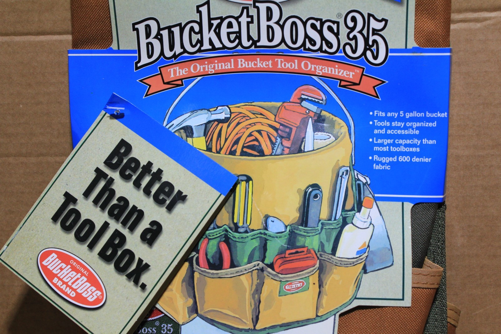 Bucket Boss 35 Original Bucket Tool Organizer 35 Pockets – Fits 5 Gal Bucket