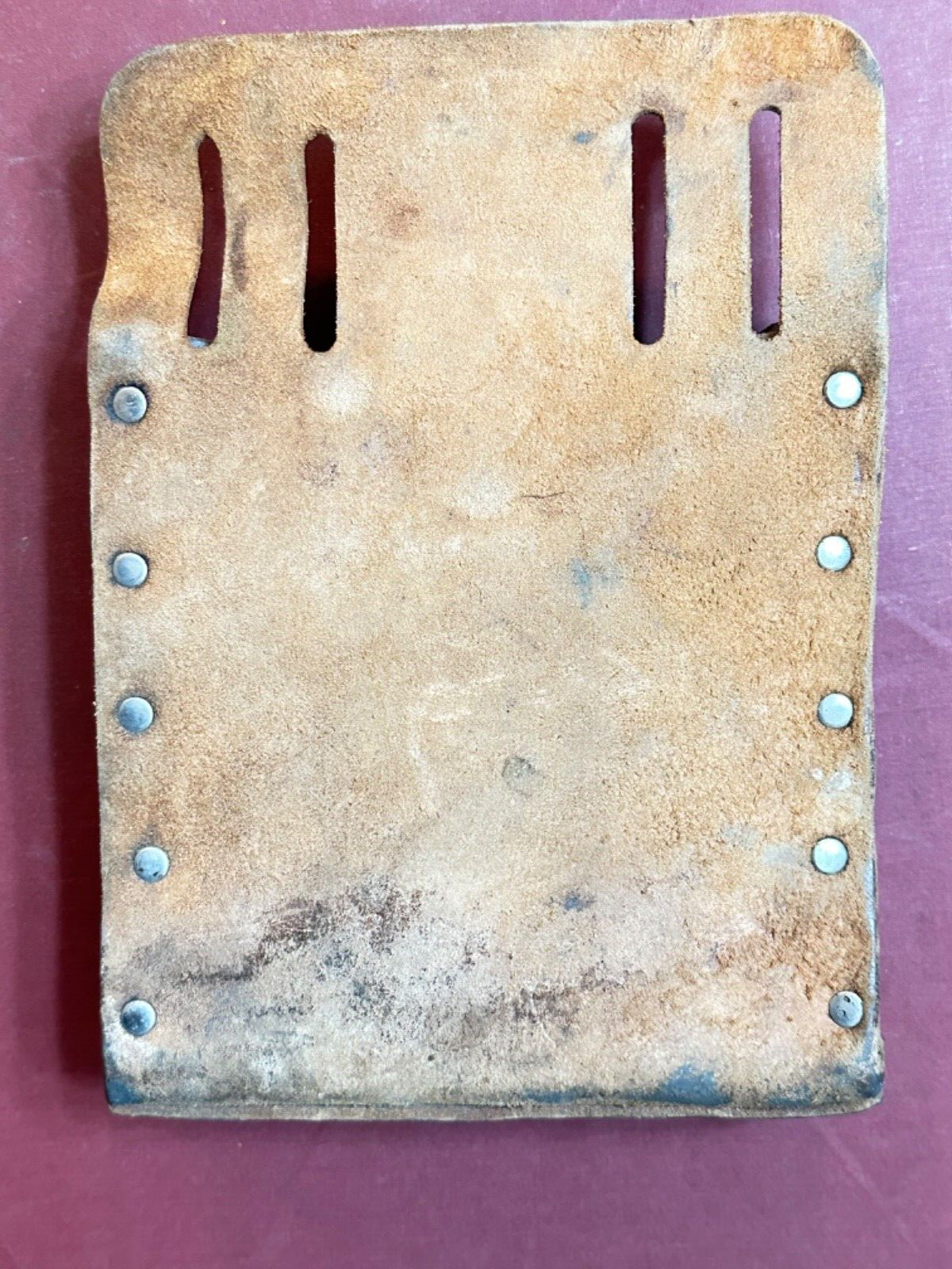 Vintage Klein Tools #5127 6-Pocket Tan Leather Tool Pouch – Made In USA