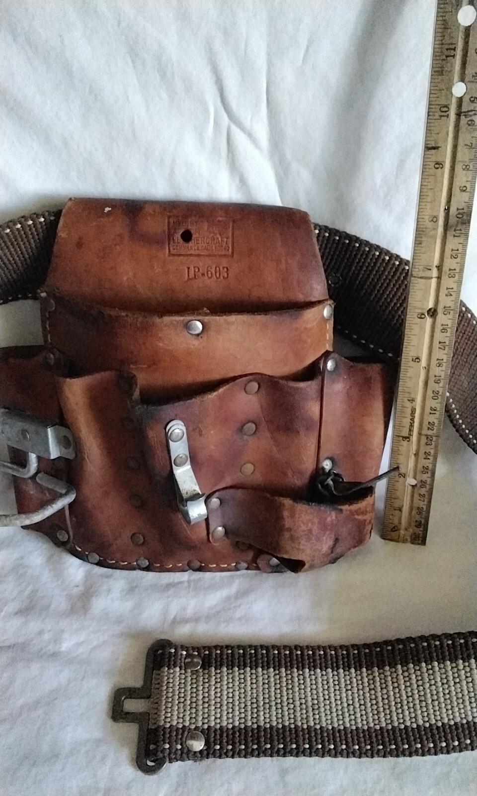 Action Leathercraft Leather Tool Belt 6 Pocket and two tool Holder LP 603