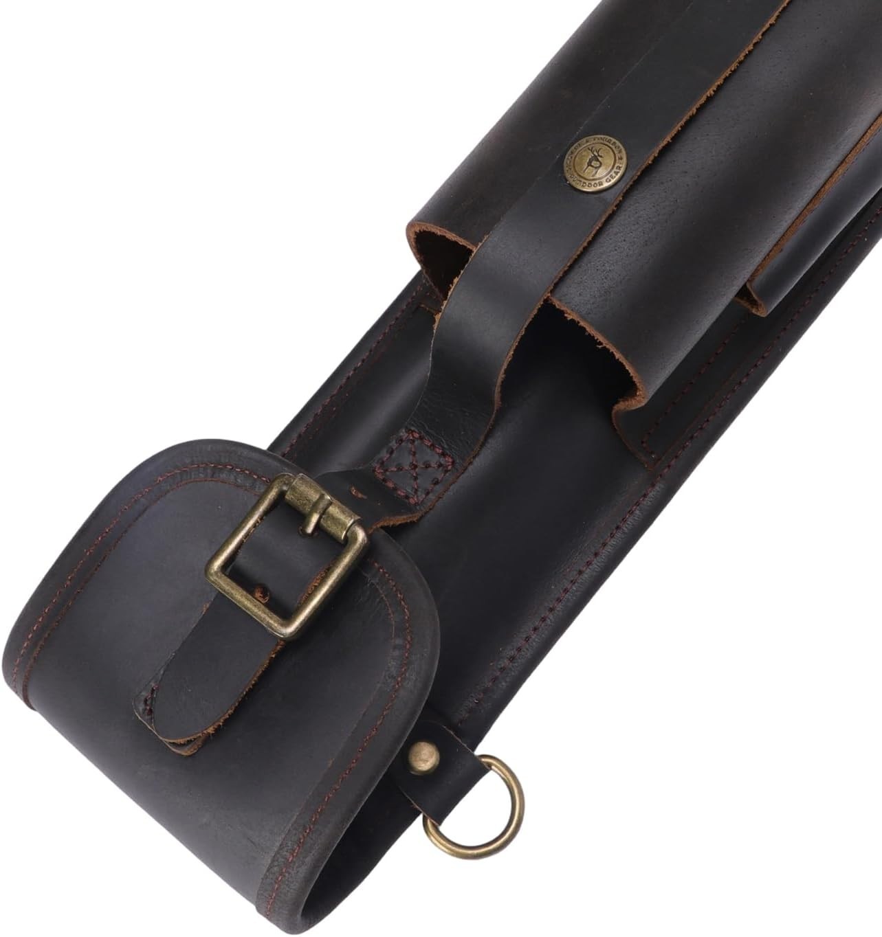 Handcrafted Leather Axe Sling with Pouch & File Holder for Campers & Loggers