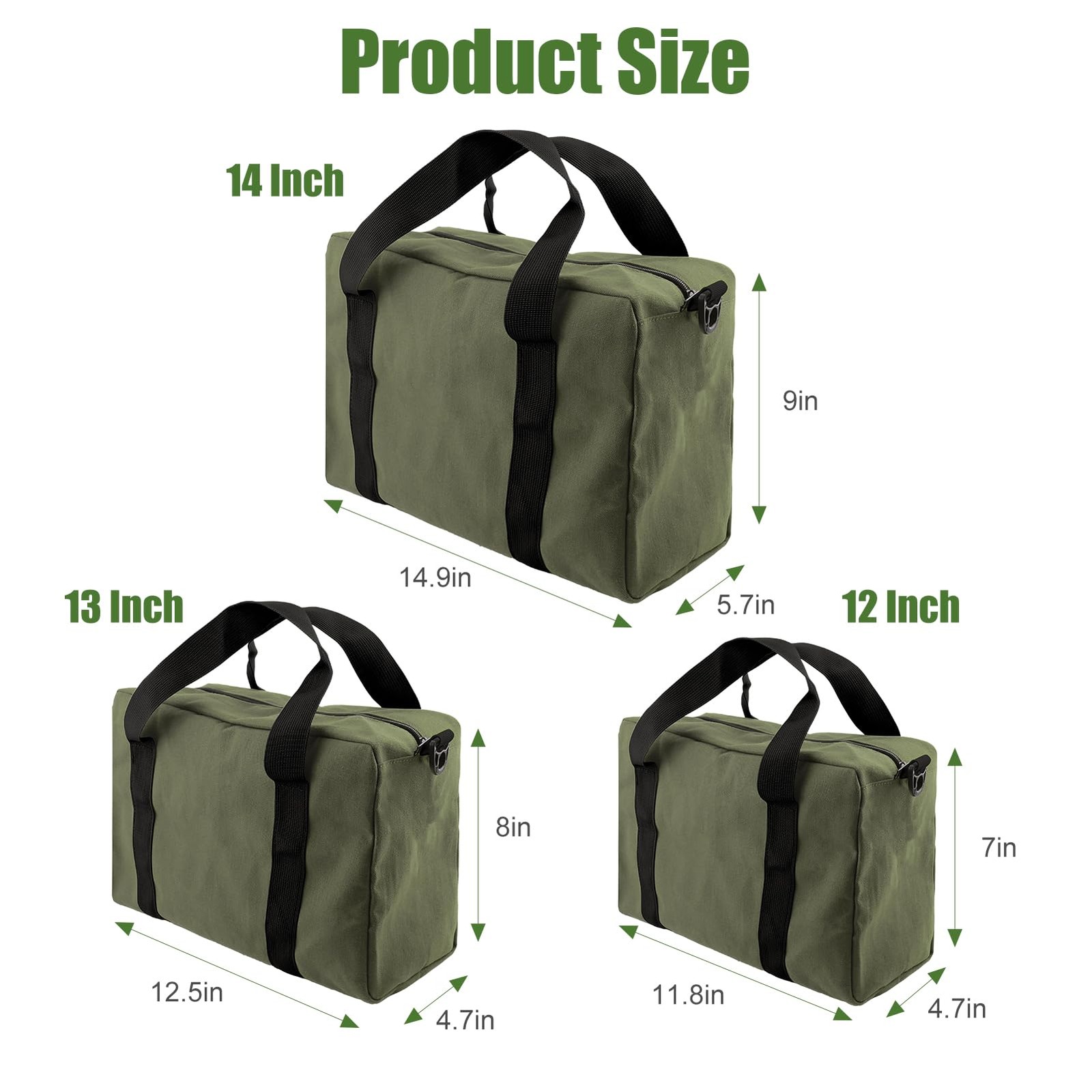 Small Tool Bag,Close Wide Mouth Tool Organizer Bag,Large Capacity Tool Bags f…