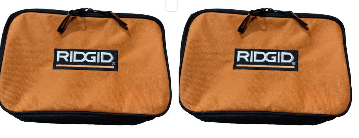 2x PAIR of Ridgid Tool Bag Case Lunch gym Satchel Box appox 11 X 8 X 4»
