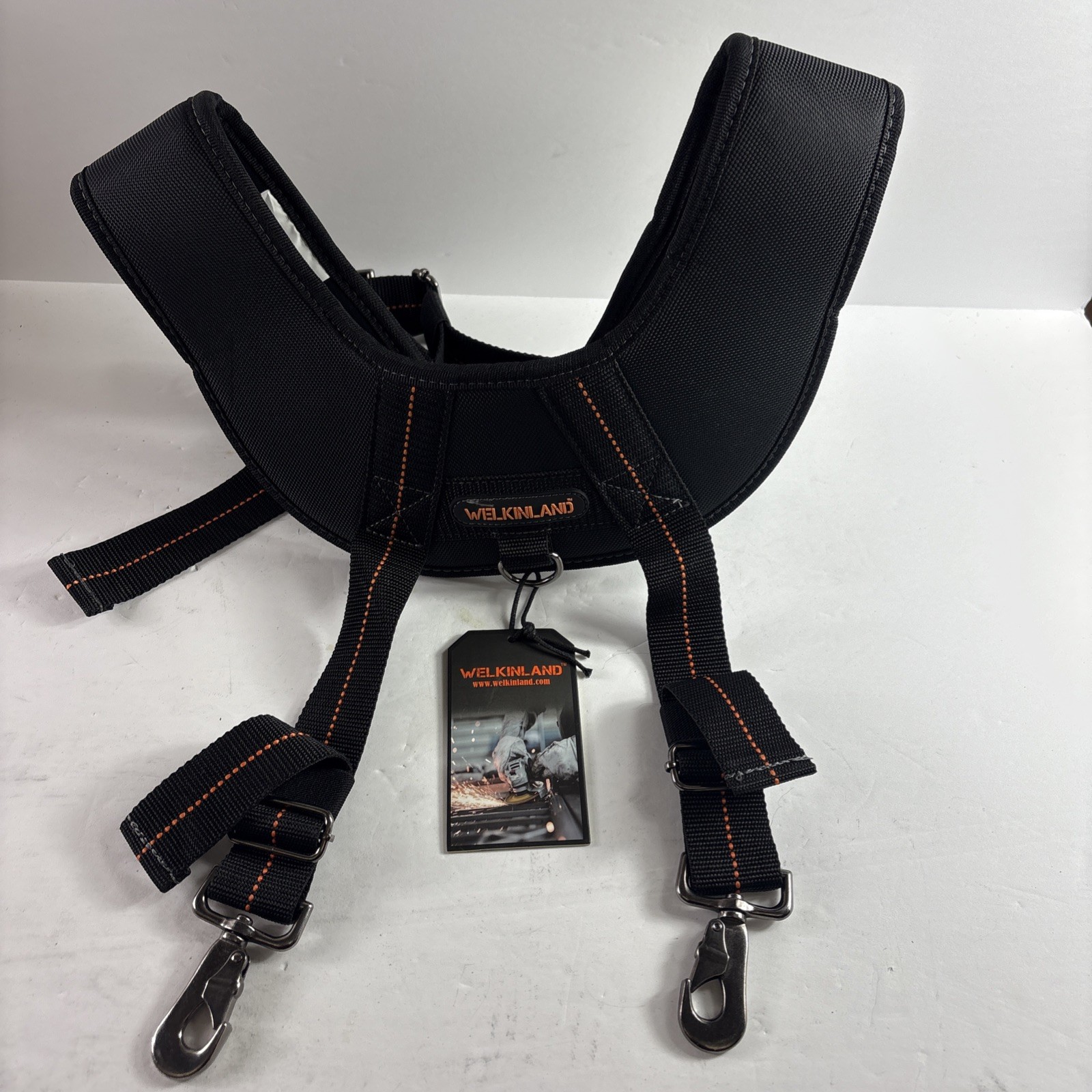 Welkinland Heavy-Duty Leather Tool Belt Suspenders Leather Tool Bag Carpenter