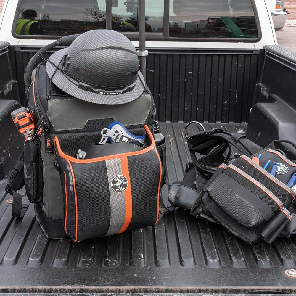 55665 Ironworker and Welder Backpack, Fire Resistant Exterior, 27 Pockets, Hold
