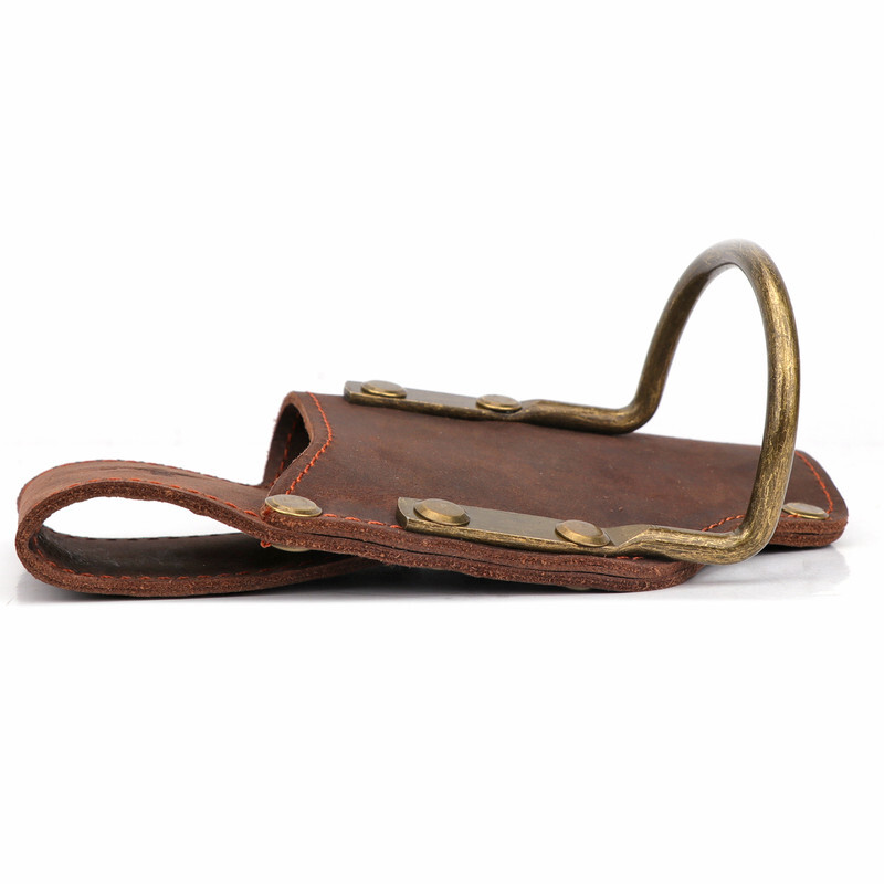 TOURBON Leather Axe/Hammer/Wrench/Pliers Belt Holster Wrokshop Tool Carry Hanger