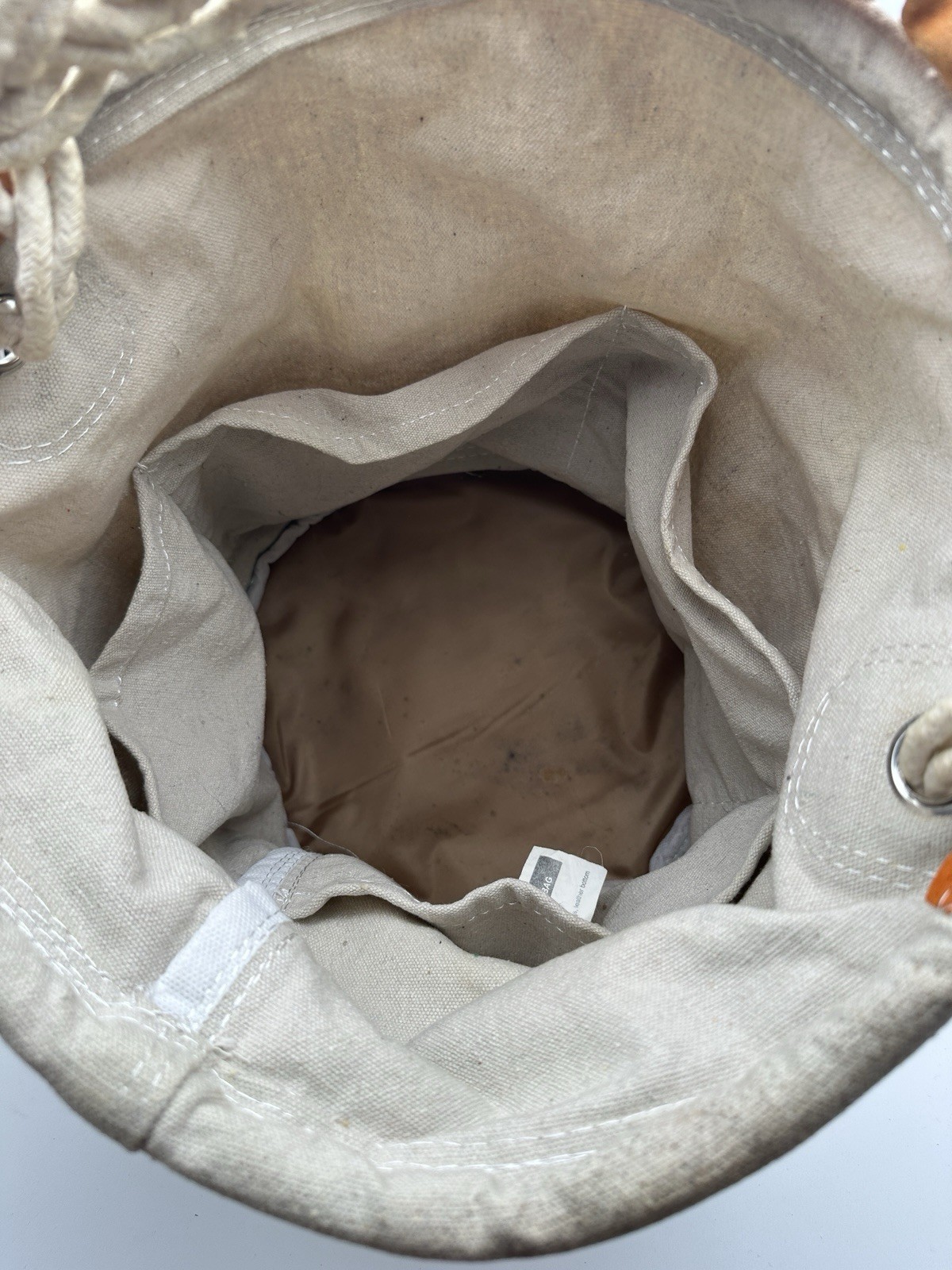 Voyager Round Heavy Canvas Bag Tool Bag Leather Bottom 33 lb Capacity 94320