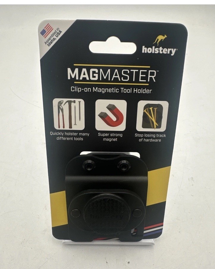 Holstery MagMaster Magnetic Tool &Hardware Holder -Strong clip-on Belt Magnet