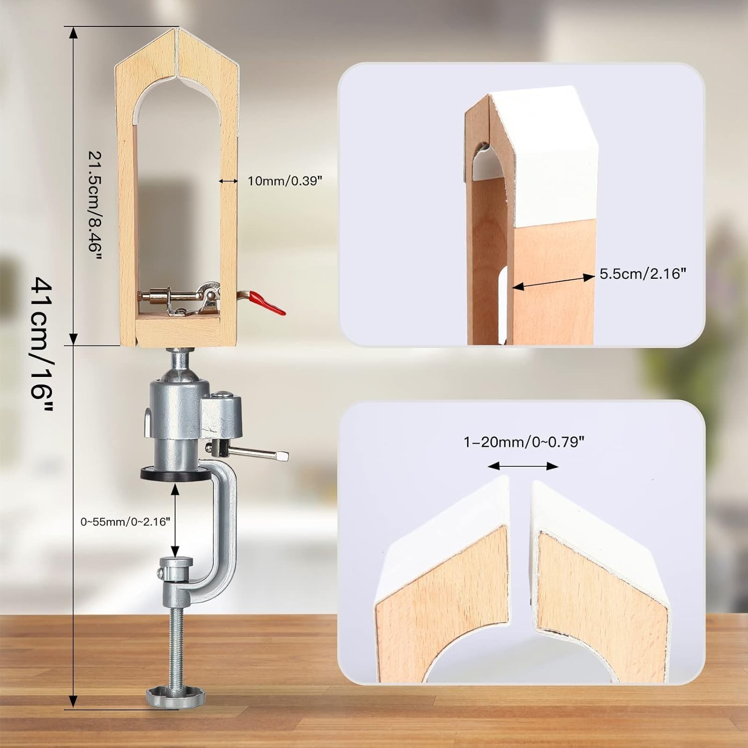 Leather Stitching Pony Clamp – Tool for Leatherworking Wooden Sewing Clamp 36…