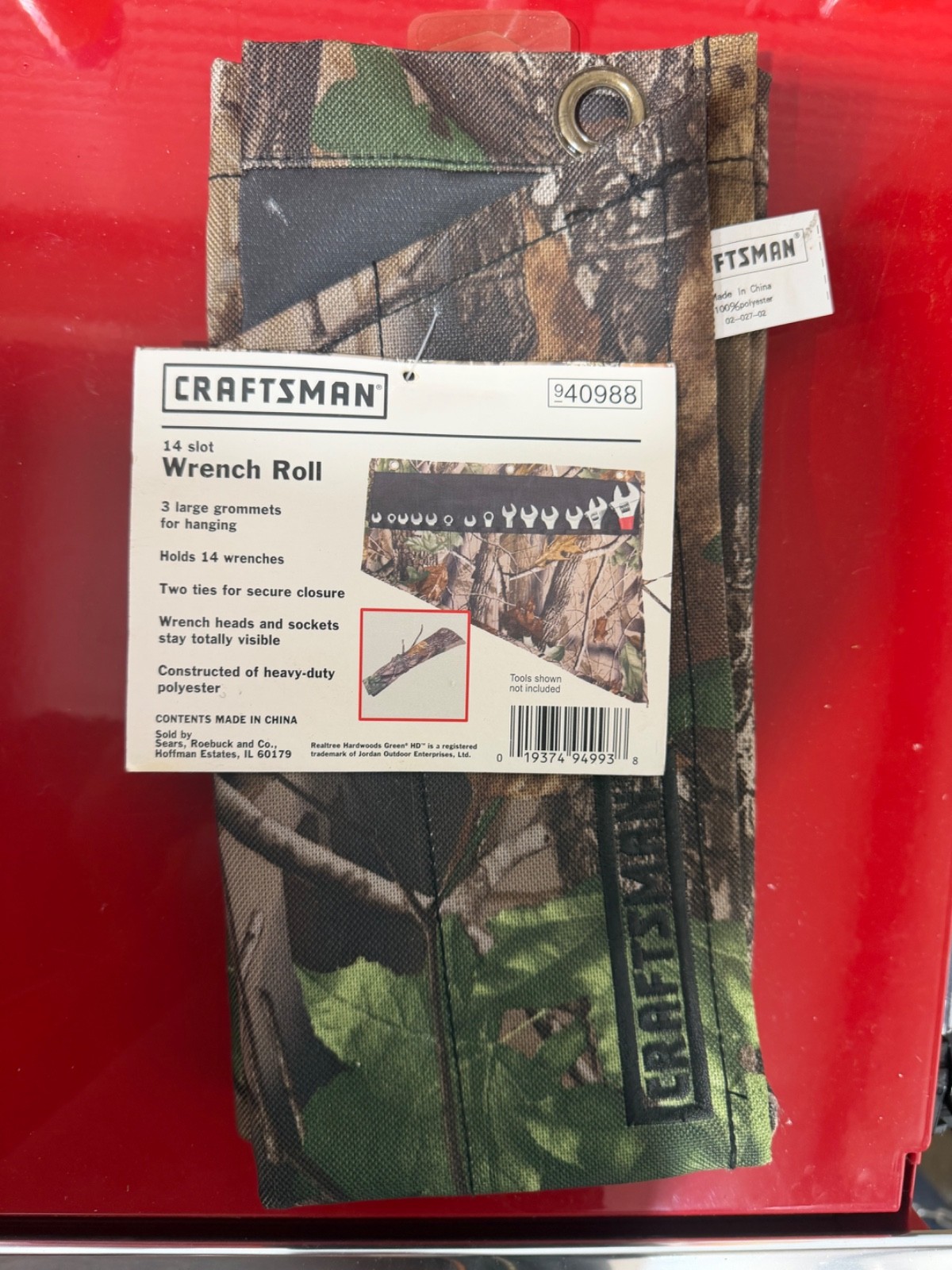 NEW Craftsman Camouflage 14 Pocket Wrench Roll-up Pouch Organizer Part # 40988