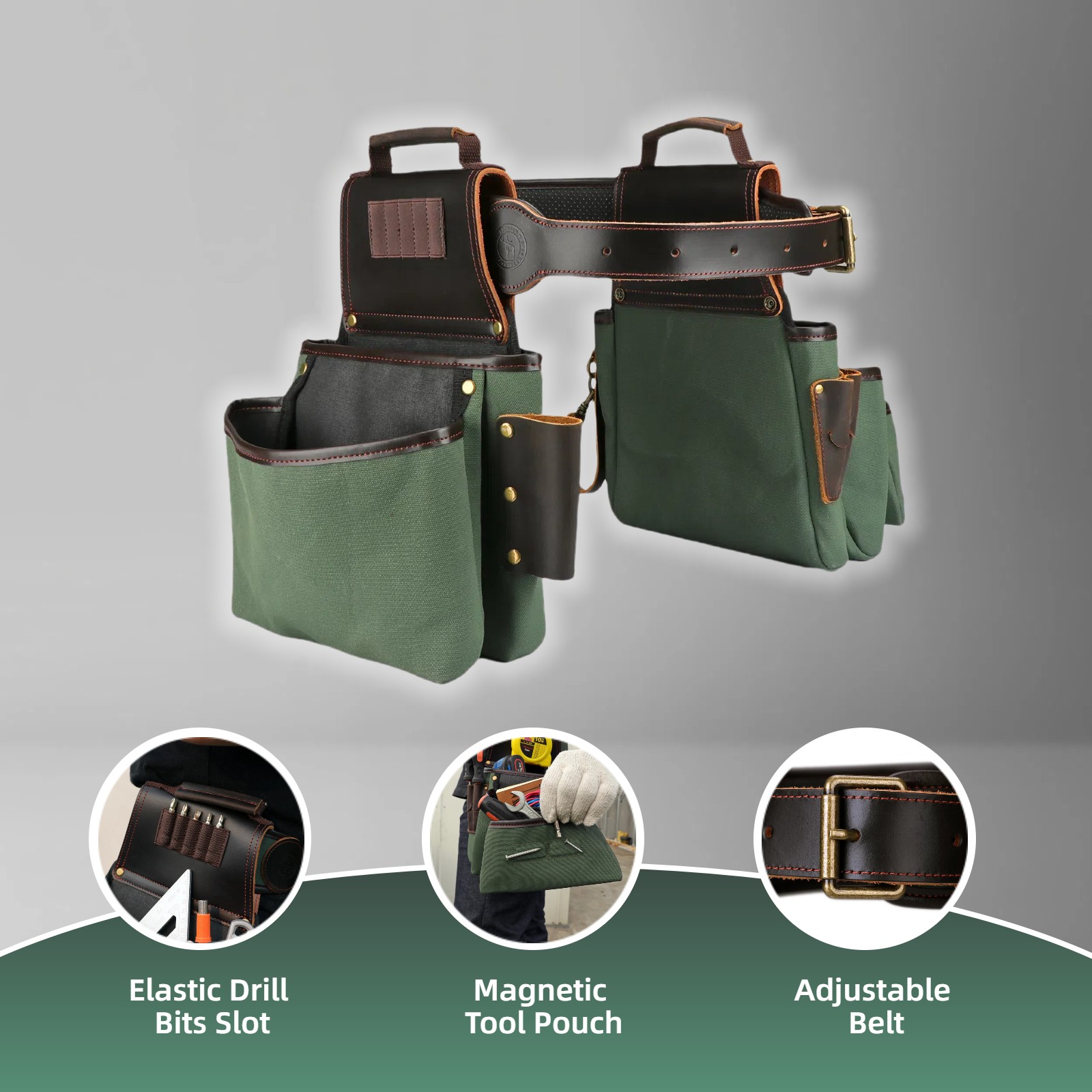 Tourbon Tool Harness Suspenders Carpenter Rig Bag Electrician Tools Belt Bag