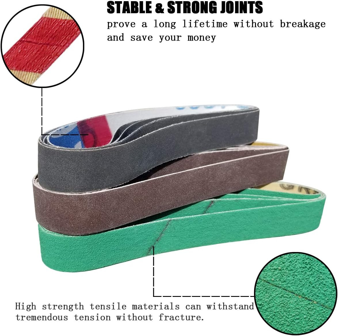 24 Pcs 1/2″ X 12″ Replacement Belt Kit for Work Sharp Original Knife & Tool Shar