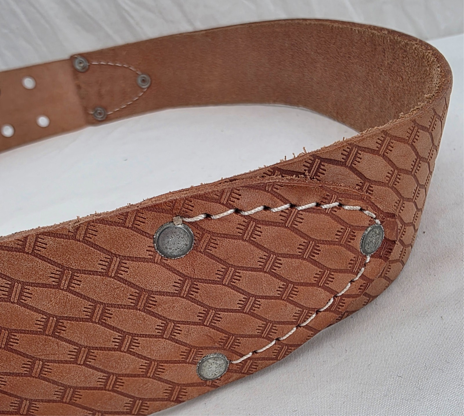 McGuire-Nicholas Workwear 2″ Saddle Leather Brown Tool Belt Adult 29″-46″