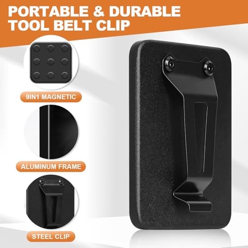 2pcs Magnetic Tool Holder Belt Clip – 20lbs Capacity