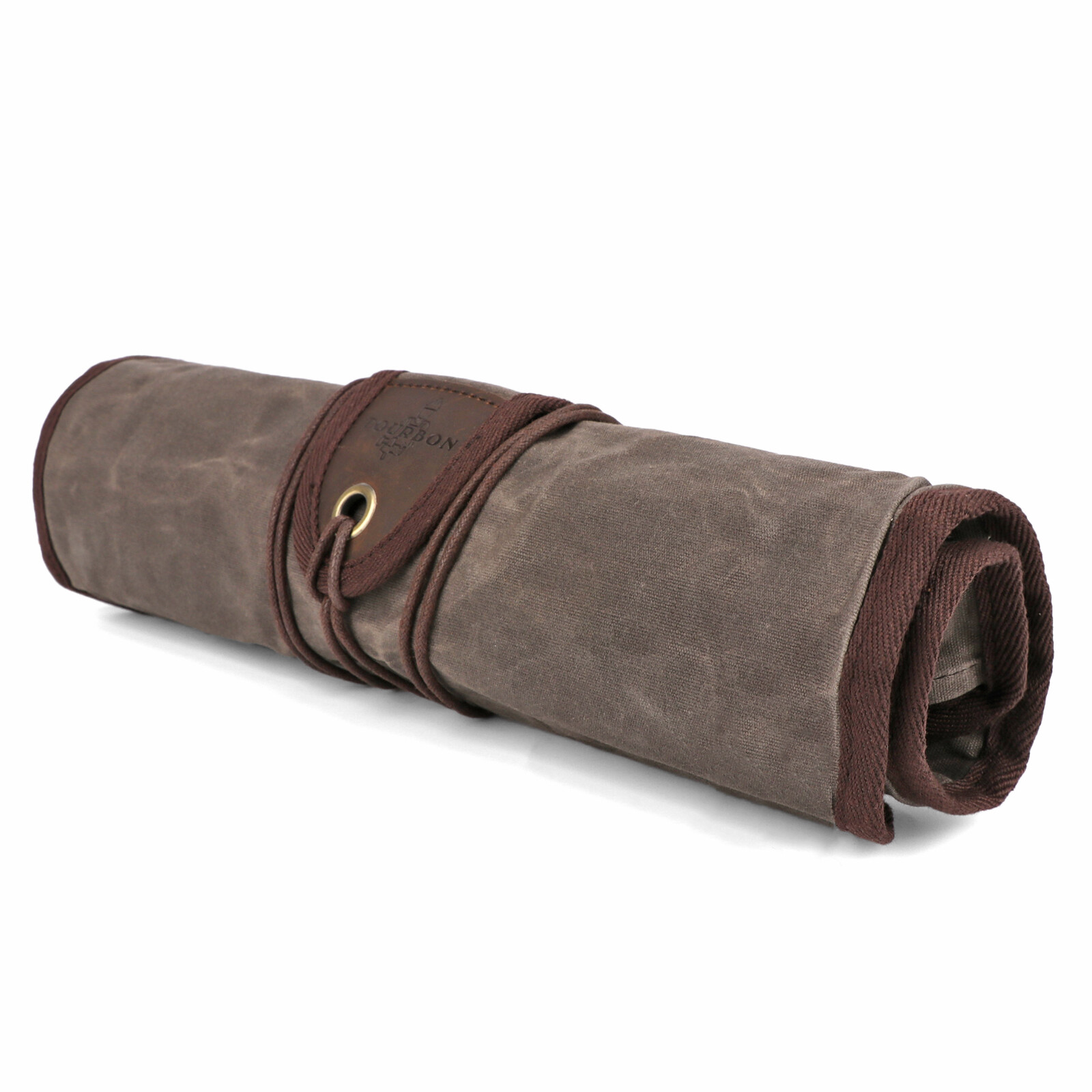 TOURBON Vintage Wax Canvas Carving Tool Organizer Bag Roll up Storage Holder