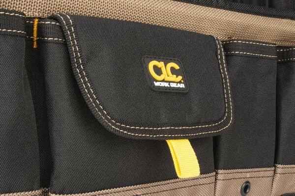 CLC 1579 Open Top Softsided Tool Tote, Tan & Black Polyester 20″ x 11″ x 11″