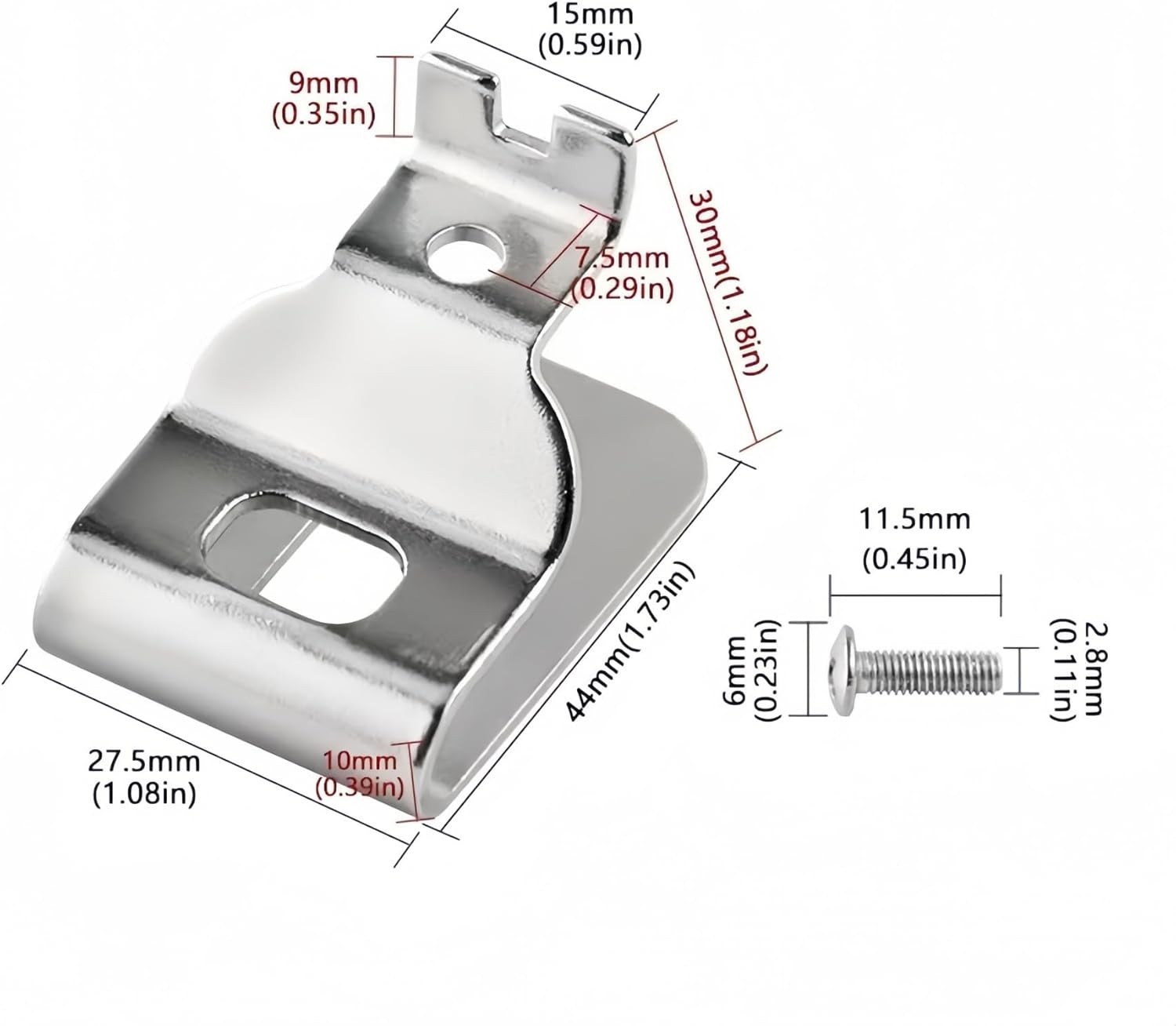Durable 304 Stainless Steel Belt Clips for Secure DeWALT Tool Replacement