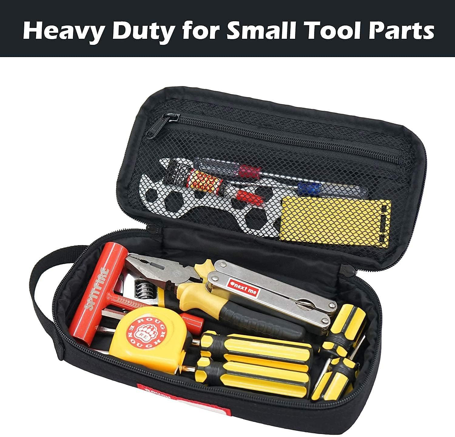 Rough Enough Small Tool Bag Pouch Large Black Pencil Case Box for Kids