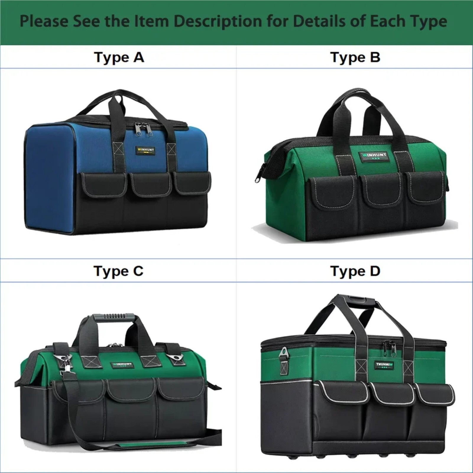 Tool Bag Heavy Duty Multifunctional Large Capacity Portable Storage Bag Outdoor