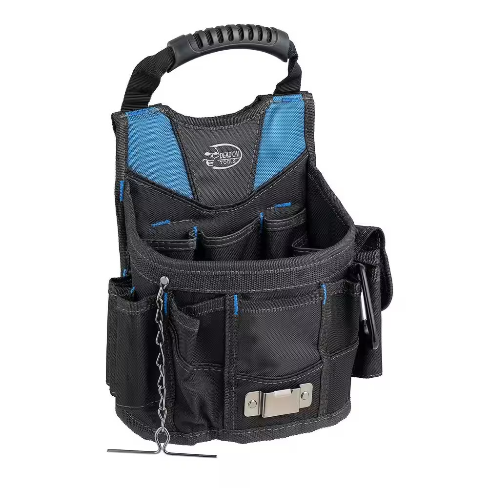 Dead On Tool Tote Utility Pouch 10 In Open Top Bag 13 Pocket Electrician