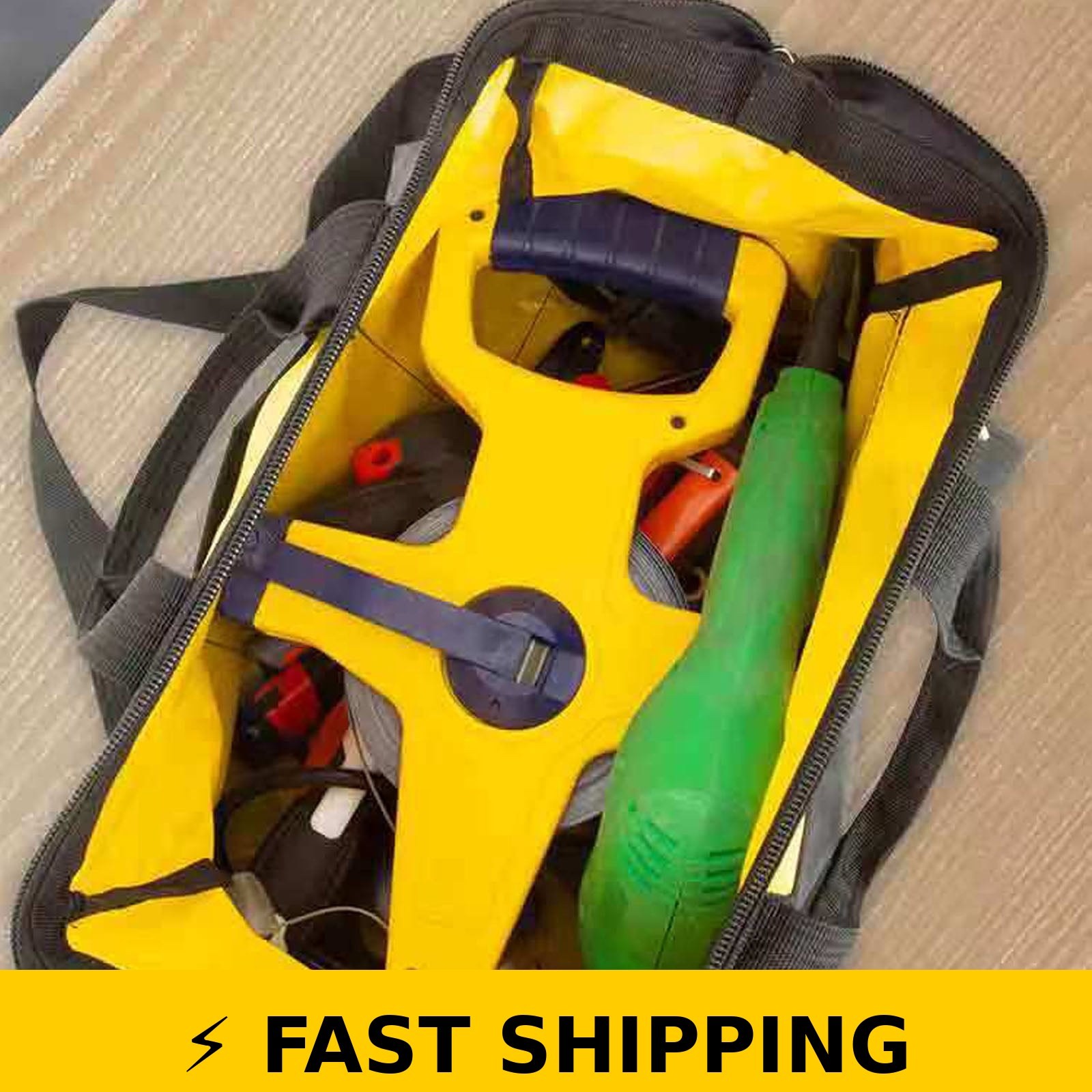 Safinein 14 Inch Wide Mouth Tool Bag Organizer – Heavy Duty Pouch